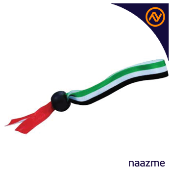 UAE flag ribbon wristband with adjustable clamp MNND-40